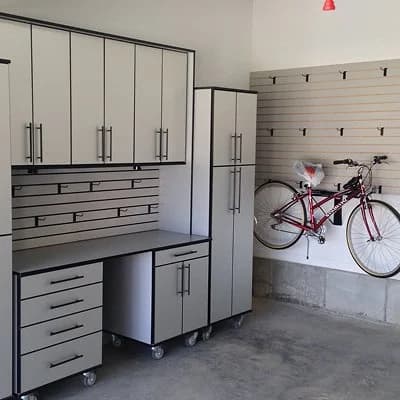 Laundry room organization system with folding station